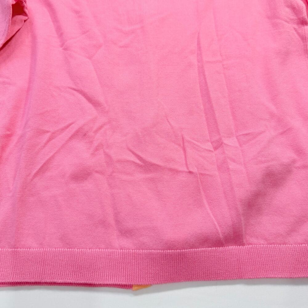 Talbots Pink Orange Cardigan Sweater Womens Medium NWT 3/4 Sleeve Lightweight - Picture 8 of 11